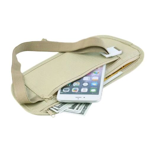 Travel Pouch Hidden Zippered Waist Compact Security Money ru
