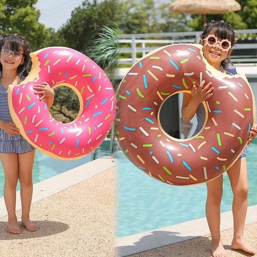 Rooxin Donut Swimming Ring Inflatable Swim Pool Float For Ki
