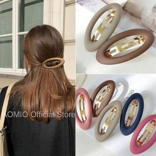 Fashion Matte Snap Hair Clips for Women Hairpin Hairclips Ha