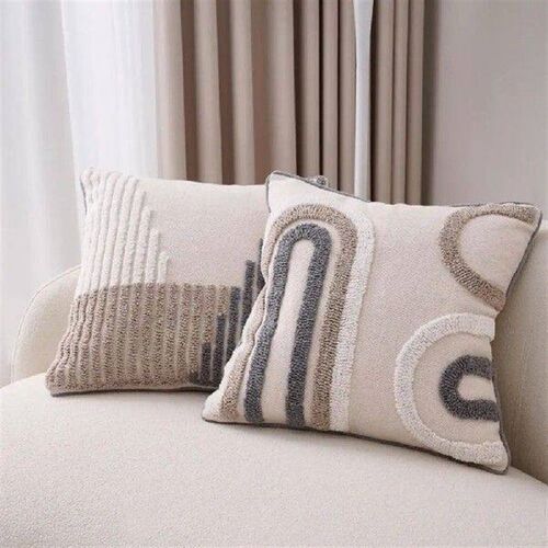 Cotton Linen Pillow Cover Boho Textured Throw Pillow Covers