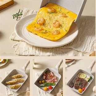 Nonstick Omelette Pan for Home Kitchen Rectangle Egg Pan