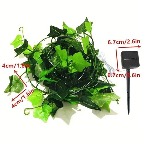 100/50/20LED Solar String Light Artificial Leaf Garland Birt