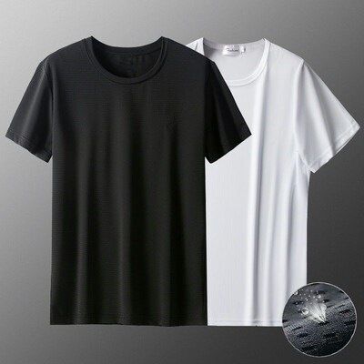 Summer Mens Tee Simple Tee Shirt Mens Half Sleeve Tshirt Ice
