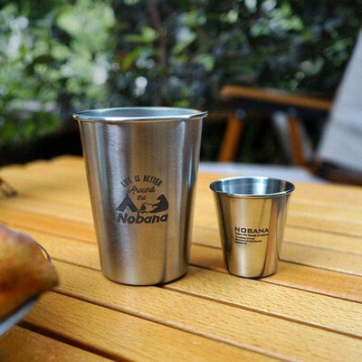 Outdoor 04 Stainless Steel Camping Cup 8-piece Camping