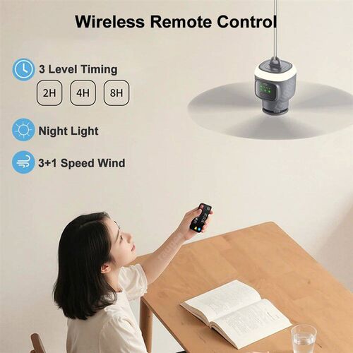 12000mAh Portable Electric Ceiling Fan Outdoor Camping Fan W