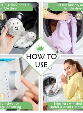 7cm Sheep Grey Fleece Dry Kit Ball Reusable Wool Dryer Balls