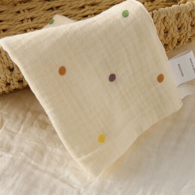 5Pcs Baby Cotton Washcloth Newborn Burp Cloth Square Towels
