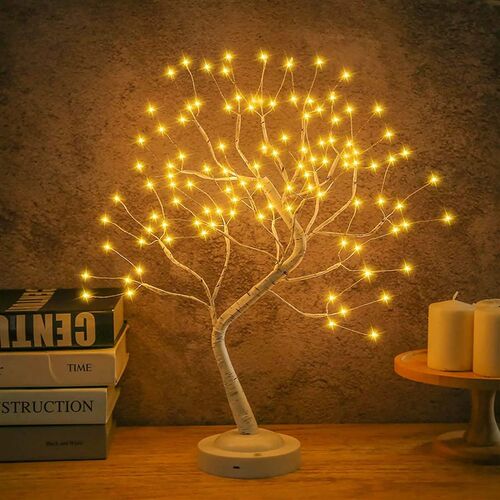 LED Tree Night Light 108LEDs Touch Switch Fairy Brich Night