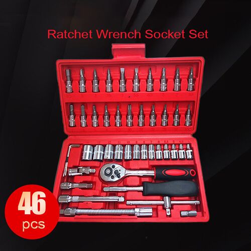 46pcs Combination Set Wrench Durable Socket Spanner Mechanic