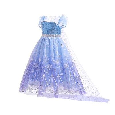 Elsa Role Playing Dress Light Up Kids Halloween Frozen Carni