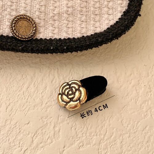 Retro Velvet Pearl Rhinestone Hair Clip Side Clip Small Exqu