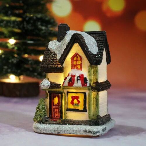 Christmas Decoration House LED Light Xmas Durable Ornaments