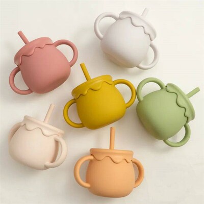 Baby Feeding Cups Portable Drinkware Sippy Cup Solid Food Co
