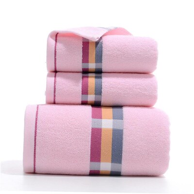 居家毛巾浴巾套装纯棉三件套Cotton bath towel three-piece set
