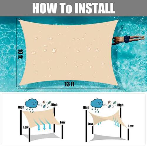 Outdoor Awnings Waterproof Sun Shade Sail Garden Canopi For