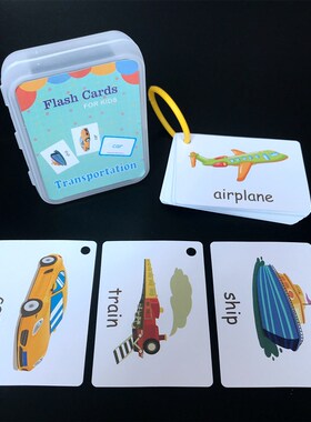 Kids Montessori Baby Learn English Word Card Flashcards Toys