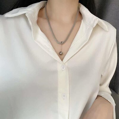 Yuxi titanium steel does not fade new lovers clavicle chain