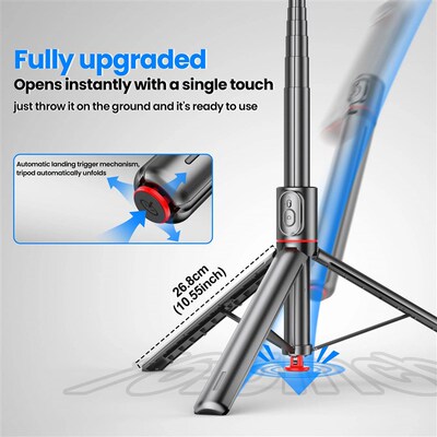 TT01 Portable 70 Inch All-in-one Auto Pop Open Tripod Blueto