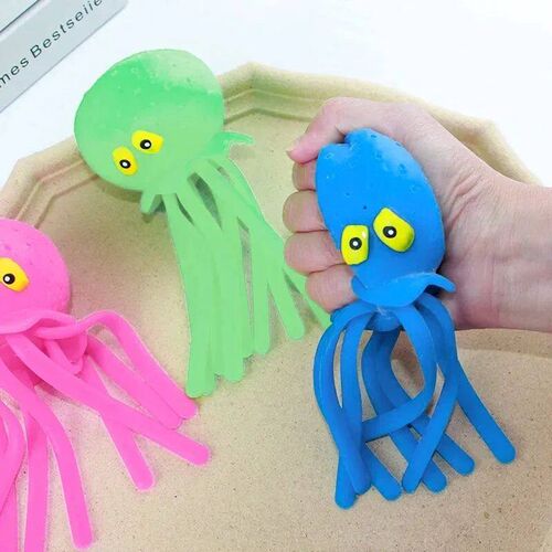 Baby Bath Toys Sponge Water Absorbing Octopus Squeezing Sres