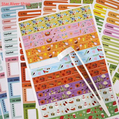 660pcs Seasonal Planner Stickers DIY Scrapbooking Handbook