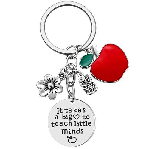 Teach Teacher Inspire Key Chains Stainless Steel KeyChain Ke