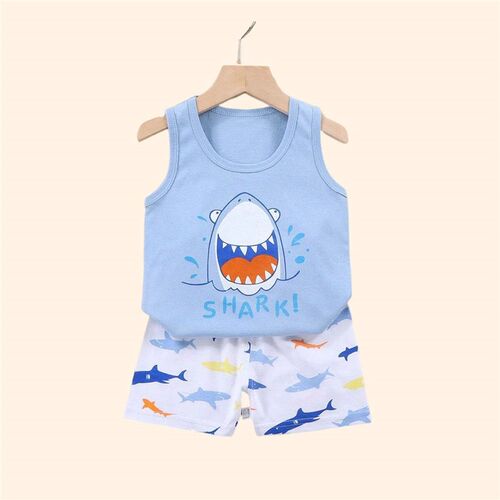 2PCS Children Clothing Vest Suit Childrens Sets Summer Cott