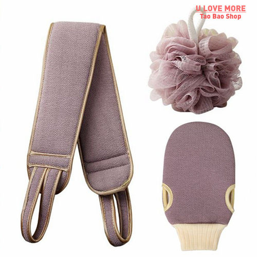 3Pcs/Set Body Cleaning Washcloth Soft Brush Home Hotel Bathr