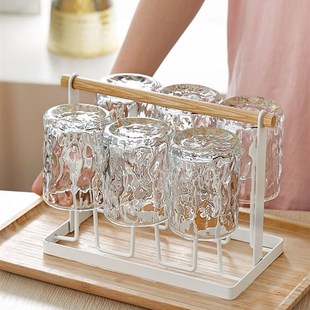 6pcs set Glass cup tea water juice beer milk drinking kettle