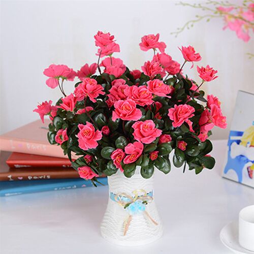 Fall Outdoor Artificial Red Azalea Flowers Bushes High Quali