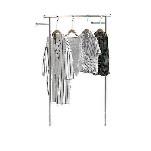 Clothing Store Display Rack Womens Clothes Hanging Rod Silv