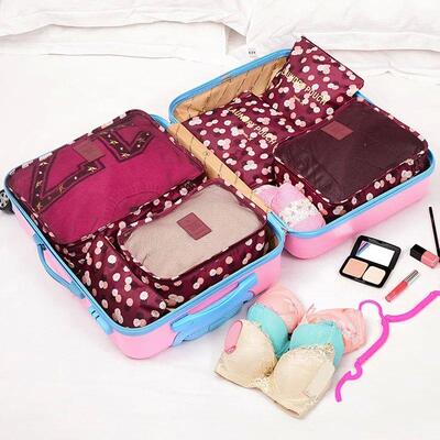 6 PCS Travel Storage Bag Set for Clothes Tidy Organizer Ward