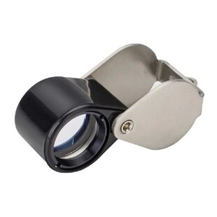 Folding Pocket Glass Portable Magnifier Aluminum Alloy Used