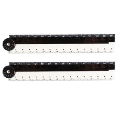 2 Pcs Plastic Folding Ruler 30 cm Drawing Ruler Plastic
