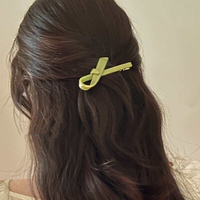 Girly Ribbon Texture tic Cross Butterfly Hairpin Side Clip T