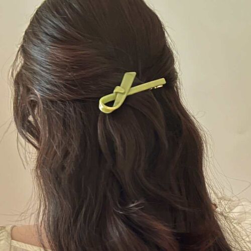 Girly Ribbon Texture tic Cross Butterfly Hairpin Side Clip T