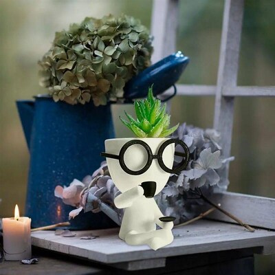 Creative Resin Caraft Imitation Humanoid Vase Unique Cartoon