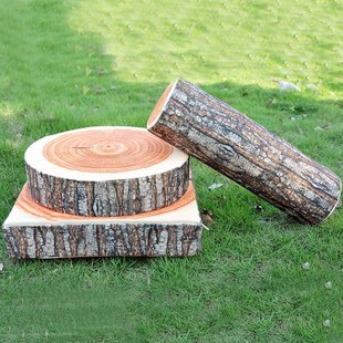 Simulation Log Round Big Willow e Removable Washable Cushio