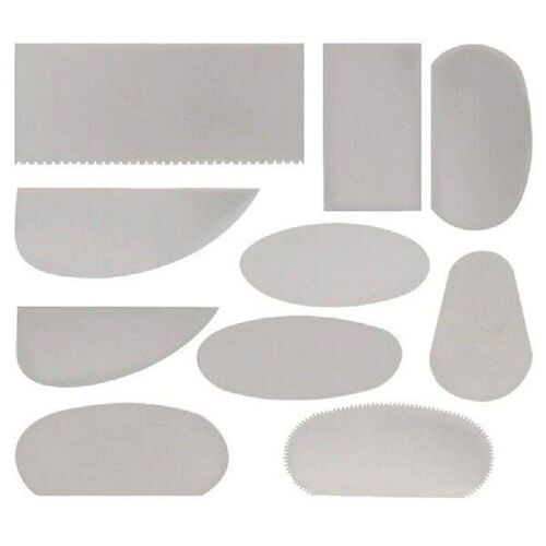 10PCS Pottery Clay Steel Scraper for Polymer Clay Scraper