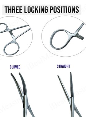 1pc Stainless Steel Hemostatic Forceps Surgical Forceps Tool