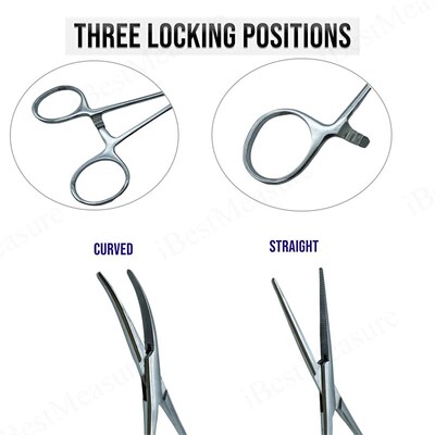 1pc Stainless Steel Hemostatic Forceps Surgical Forceps Tool