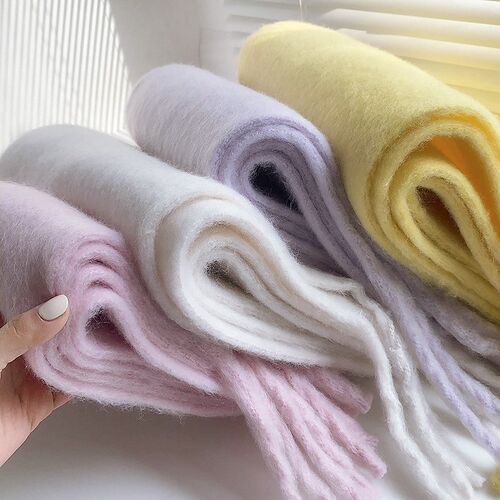 19 Colors Cashmere Scarf Women Men Thickened Solid Color Sha