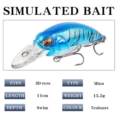 Luya Bait Long throw Floating Water Laser Rock Little Fatty