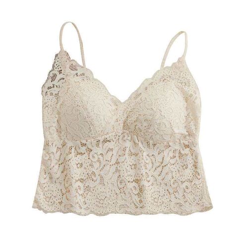 Lace Beauty Back Underwear Womens Sexy One-piece Fixed Cup
