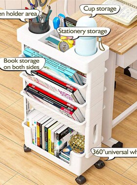 1pc 5 Tier Book Rack Storage Bookshelf, Multilayer Capacity