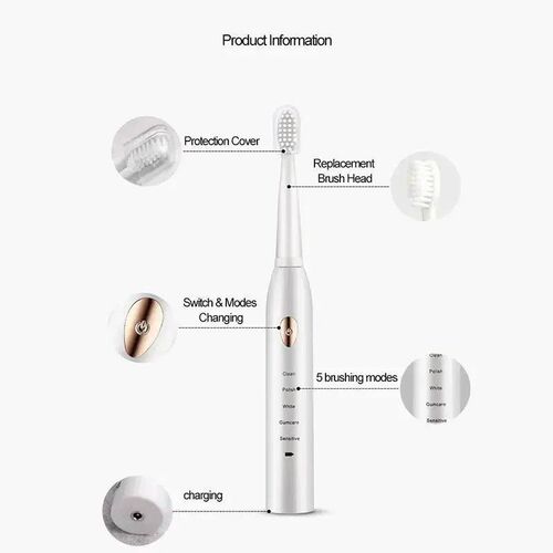 Rechargeable Electric Toothbrush for Oral Care - Electronic