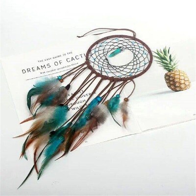 Handmade Dream Catcher LED Light Feather Wall Hanging