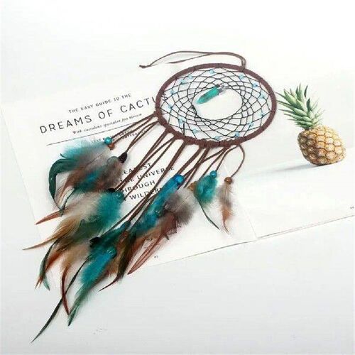 Handmade Dream Catcher LED Light Feather Wall Hanging