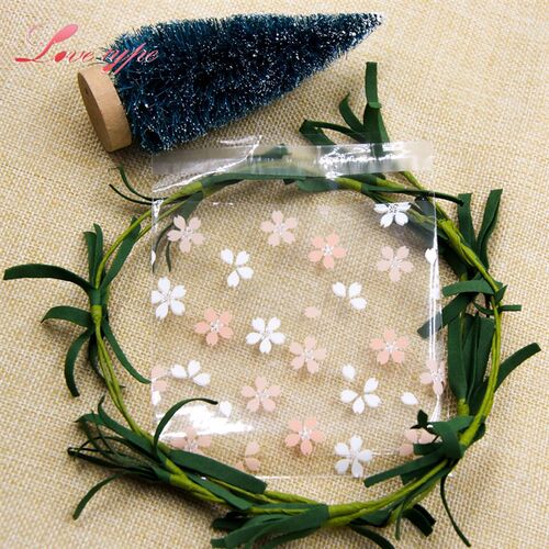 100PCS Cherry Blossoms Candy &Cookie Plastic Bags Self-Adhes