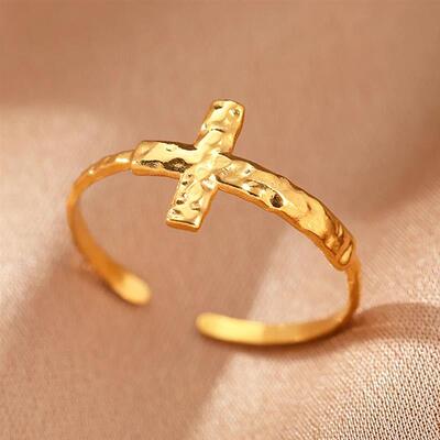 Stainless Steel Rings Exquisite Heart Adjustable Open Hollow
