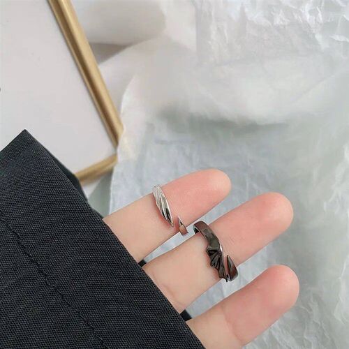 Ins New Hip Hop Angel and Devil Couple Rings Men Women Korea